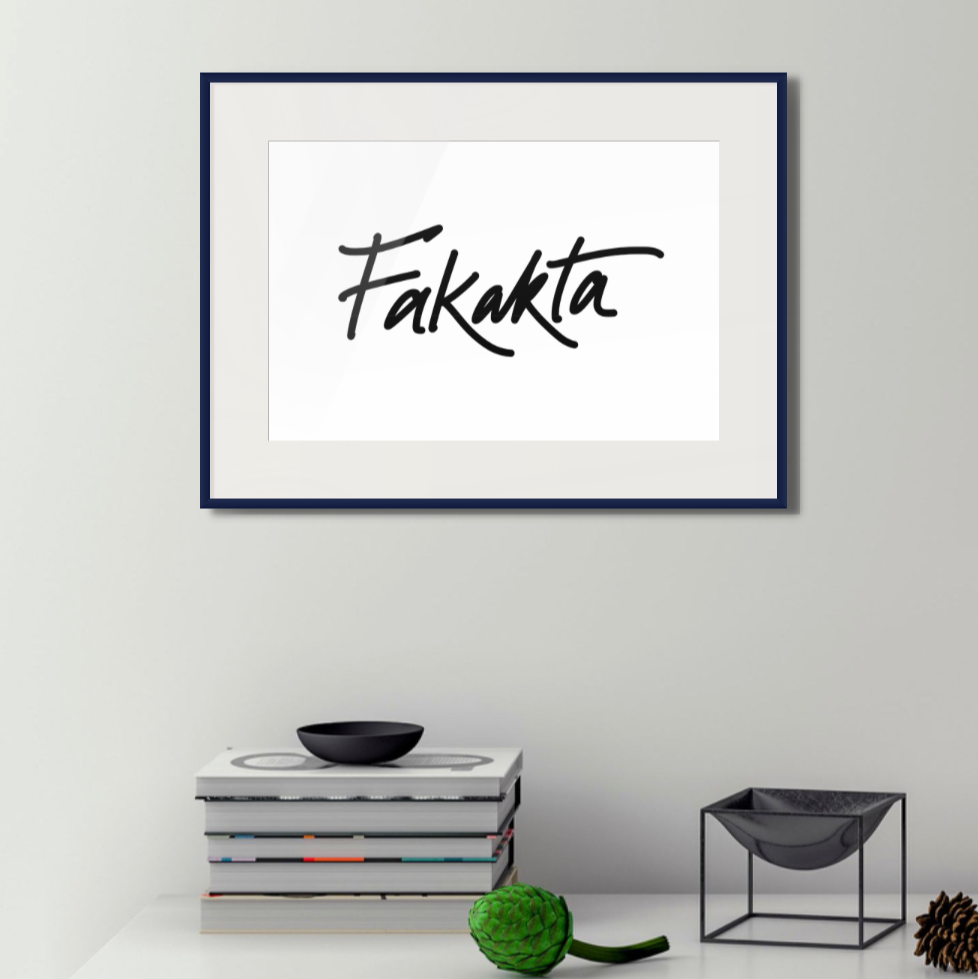 "Fakakta" 12 x 18 Letterpress Printed