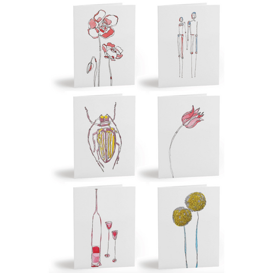 JL Lines Blank Cards, Set of 6